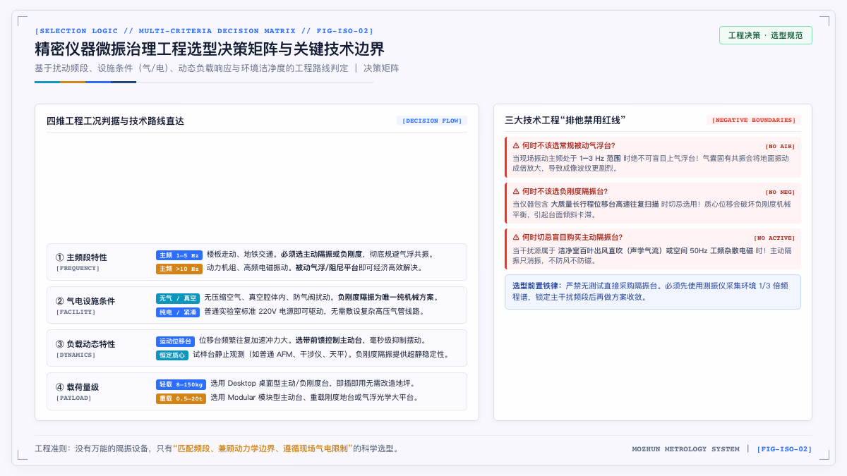 精密仪器微振治理工程选型决策矩阵与关键技术边界
